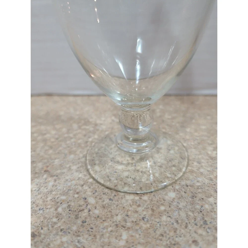 Clear Glass Apothecary Jar with Lid 8 1/4
